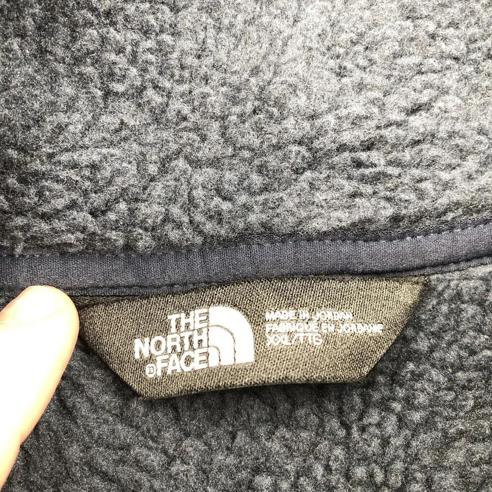 The North Face Vest Mens 2XL Gray Fleece Full Zip WinGen Logo Outdoor Hiking